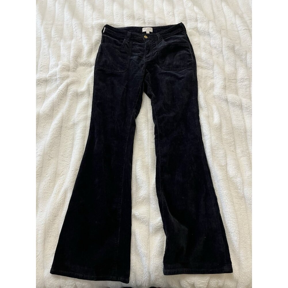 Pilcro Black Corduroy Front Pocket Pants Size 28 Casual Staple Classic - Picture 2 of 3